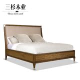 北欧宜家实木床双人床1.8 米美式新中式床定制新古典婚床简约欧式