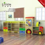 幼儿园早教中心儿童工具火车组合玩具柜/储物柜/转角区角收纳架