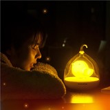 2016创意鸟笼灯LED智能触碰感应灯充电小夜灯 卧室床头喂奶氛围灯