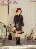韩国童装现货 波拉BORA16春款LIPOP女童网纱T恤鱼尾裙包裙套装