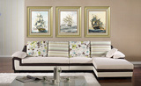 欧式航海客厅装饰画 三联画竖版沙发背景挂画酒店饭店壁画餐厅画