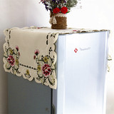 高档 欧式布艺冰箱罩冰箱套子冰箱罩盖巾冰箱防尘罩布冰箱盖布