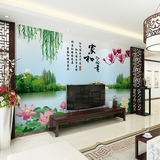 客厅电视背景墙纸壁画 现代中式风景壁纸无缝无纺布墙布 家和玉兰