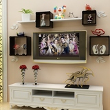 创意格子组合隔板客厅置物架壁挂卧室书架壁柜电视背景墙装饰架