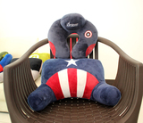 超级英雄卡通靠垫颈枕办公室座椅加厚护腰垫毛绒玩具创意大号靠枕