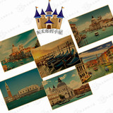 威尼斯风景海报 世界名胜风光画报 牛皮纸海报画报客厅咖啡馆挂画