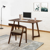 美式实木餐桌椅组合复古创意办公桌小户型桌现代简约长方形会议桌