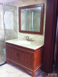 法恩森现代中式浴室柜红橡木仿古典卫浴洗手洗脸盆组合开放漆定做
