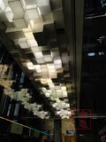 正方形布艺吸顶灯售楼部大堂酒店过道会议室创意艺术灯定制YI3002