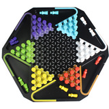包邮超大号木制黑色六角跳棋儿童益智力成人桌面游戏亲子互动玩具