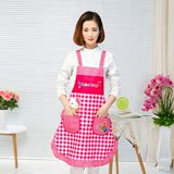 女士围裙包邮厨房韩版时尚可爱防水防污成人无袖餐厅罩衣工作服