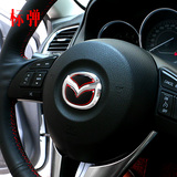 马自达CX-4改装贴标 昂克赛拉 CX-4方向盘标贴车标装饰保护贴标