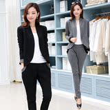 2016早秋新款韩版外套修身显瘦欧美时尚运动休闲套装两件套女秋装