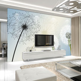 大型定制壁画 电视背景墙壁纸 客厅卧室现代简约温馨蒲公英墙纸