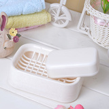 日本进口双层肥皂盒 网格沥水香皂盒皂架 浴室创意手工皂盘皂碟子