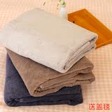 无印纯棉良品毛巾被夏季毯子午睡毯单人纯色空调毯双人透气盖毯