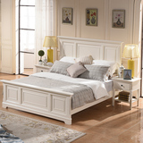 美式实木床双人床1.5米1.8米松木床欧式高箱储物床宜家床白色婚床