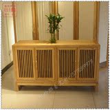 老榆木新款北京门厅玄关柜 餐边柜展示柜储物柜高端实木免漆家具