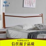 床头板简约现代床靠背定制1.8米烤漆板木欧美式床背单人床头靠板