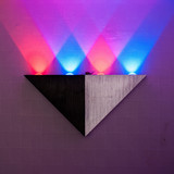 LED三角形壁灯客厅背景墙灯创意KTV酒吧灯走廊过道灯彩色