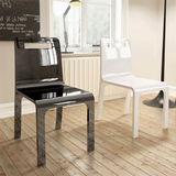 实木黑白餐椅 钢琴烤漆餐椅书椅休闲椅饭厅餐桌椅子