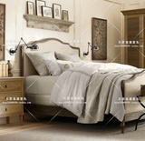 欧式实木床美式家具 简约双人床1.8米外贸橡木单人床美式乡村风格