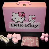 包邮送礼Hellokitty麻将凯蒂猫机器猫卡通中大号家用手打麻将牌
