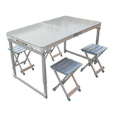 加强型户外铝合金折叠桌椅手提箱式折叠台促销摆摊咨询桌