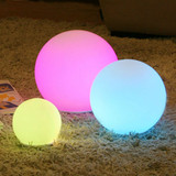 LED发光球灯圆形遥控变色塑料小夜灯卧室床头灯充电吧台灯桌装饰