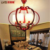 仿古中式吊灯红木客厅灯卧室餐厅灯具现代新中式铁艺灯酒店楼梯灯