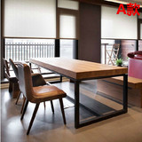 实木会议桌长桌现代实木餐桌电脑桌书桌复古办公桌椅长条办公桌