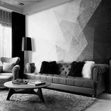 现代抽象黑白简约客厅电视沙发卧室背景墙无缝无纺布壁画墙纸壁纸