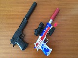 手动软弹枪软弹BB子弹枪可发射子弹沙漠之鹰玩具枪男孩儿童手枪