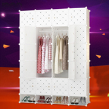 树脂衣柜简易组装加固组合单人折叠衣橱收纳塑料魔片成人简易衣柜