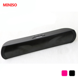 名创优品日本miniso便携桌面车载充电蓝牙小音响双喇叭低音炮代购