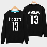 火箭队霍华德13哈登篮球衣服男士青少年运动大码圆领套头卫衣外套
