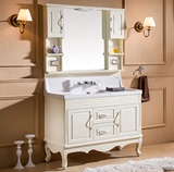 橡木浴室柜组合现代吊柜面盆柜洗漱台挂墙式多功能储物柜浴室镜柜