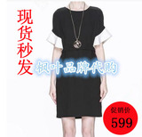 现货SongofSong歌中歌优雅夏季系带显瘦黑白连衣裙54205700