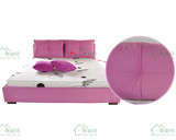 布艺床双人床1.5 1.8米 软包床单人床软床 气动高箱床 可拆洗特价