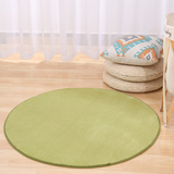 加厚短毛纯色珊瑚绒圆形地毯客厅卧室床边毯吊篮地垫电脑椅瑜伽垫