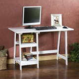 纯实木电脑桌带书架台式家用书桌书柜组合松木写字桌儿童学习桌子