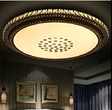 欧普LED吸顶灯圆形现代客厅灯卧室灯温馨浪漫书房灯具大气水晶灯