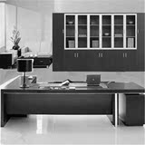 新款板式办公家具老板桌总裁桌2米1.8米老板桌大班台办公桌椅组合