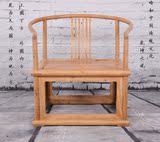 海博林老榆木免漆餐椅现代中式电脑椅老榆木禅意椅明式打坐椅圈椅