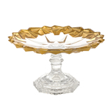 水晶玻璃镶铜家居装饰工艺品 水果盘餐桌摆件果碗餐厅软装饰品