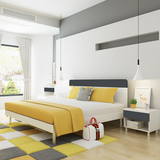 板式床1.5米现代简约 卧室成套家具 经济小户型双人床1.8米 床类