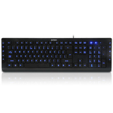 双飞燕KD-600L 超薄夜发光有线游戏键盘 笔记本台式电脑背光键盘