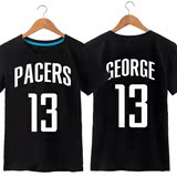 克里斯-保罗乔治埃利斯篮球衣运动服青少年加肥加大码短袖T恤衫