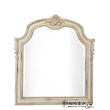 欧式装饰镜简约梳妆镜挂墙影楼化妆镜新古典玄关镜美式实木雕花镜