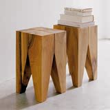 定制创意实木椅子个性设计家具凳子茶几边桌边几简约时尚木桩